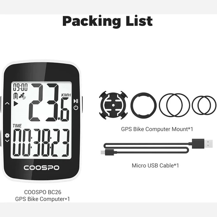 کامپیوتر دوچرخه GPS کووسپو مدل CooSpo BC26