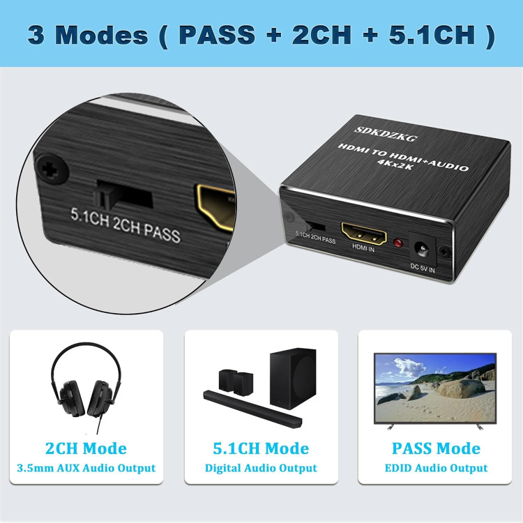 مبدل HDMI به Audio برند SDKDZKG