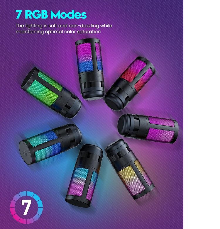 میکروفون RGB گیمینگ حرفه ای آرم استند QIUOIO