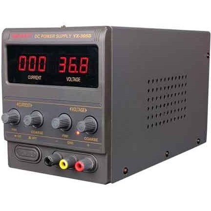 منبع تغذیه یاکسون مدل YX-305D ولتاژ ۰ تا ۳۰ ولت و جریان ۰ تا ۵ آمپر(کارکرده )